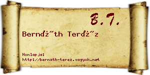 Bernáth Teréz névjegykártya